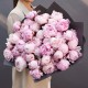 Букет из 45 розовых пионов купить с доставкой в Санкт-Петербурге